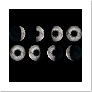 Moon Eye Phases 2 Posters and Art